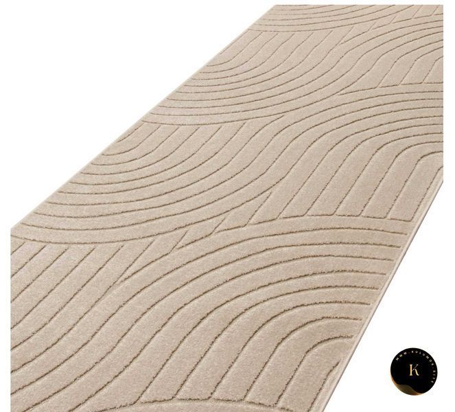 Ковровая дорожка в скандинавском стиле OKSI волна Beige - 80см