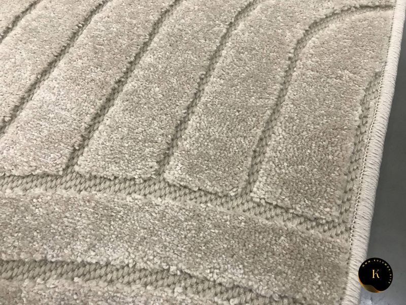 Ковровая дорожка в скандинавском стиле OKSI волна Beige - 80см