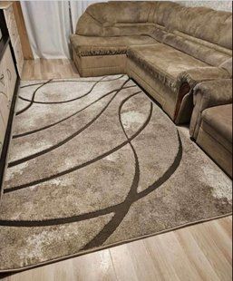 Ковровая дорожка с 3D рисунком Fashion Beige - 80см